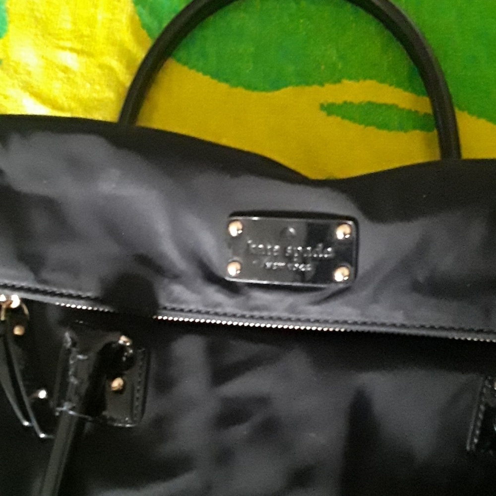 Kate Spade leather and satin tote.